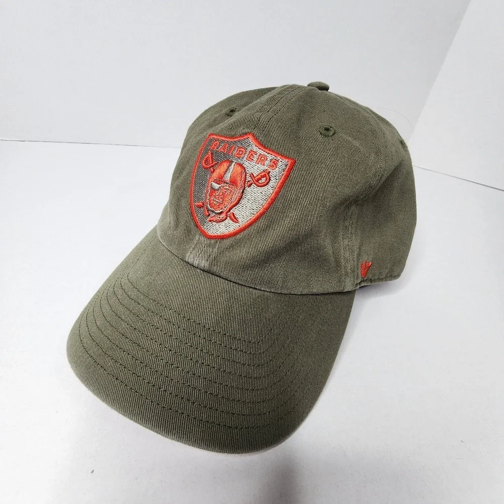 Oakland Raiders 47 Brand Strapback Adjustable Hat Cap Las Vegas OD Green NFL